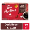 Tim Hortons Dark Roast K-Cup Coffee Pods for Keurig Brewers Recyclable 72 Ct