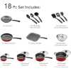Tramontina Primaware 18 Piece Non-stick Cookware Set, Red
