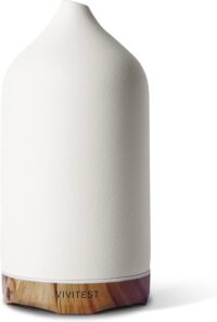 VIVITEST Aromatherapy Diffuser,Ceramic Ultrasonic Essential Oil Diffuser for Aromatherapy (250ML)