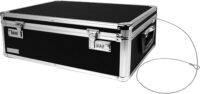 Vaultz Storage Lock Box - 6.5 x 23 x 13.5 Inch Lockable Dorm Storage Trunk with Combination Lock - Briefcase, Medicine Box, Lock Boxes for Personal Items, Cash, Laptop - Black/Silver