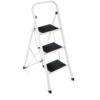 WAYPLUS 3 Step Steel Ladder, Folding Portable Step Stool w/ Non-Slip Feet, Rubber Pads, 330lb Capacity