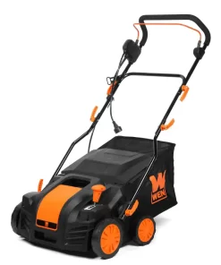 WEN DT1516 16 in. 15 Amp 2-in-1 Electric Dethatcher and Scarifier with Collection Bag