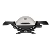 Weber 51060001 Q 1200 1-Burner Portable Tabletop Propane Gas Grill in Titanium with Built-In Thermometer