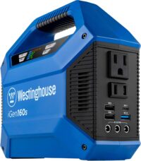 Westinghouse IGEN160S 100-Rated/150-Peak Watt Camping/RV Power Station 155-Watt Hour Portable Solar Generator