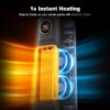 Wind Talk Space Heater for Indoor Use, 1500W Electric Oscillating Portable Ceramic Tower Heater with Remote, Thermostat, 24Hrs Timer, Wind Direction Adjust