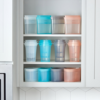 Zip Top 10-Piece Reusable Platinum Silicone Food Containers