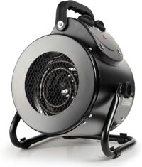 iPower Electric Heater Fan for Greenhouse, Grow Tent, Workplace, Overheat Protection, Fast Heating, Spraywater proof IPX4, Black