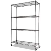 Alera ALESW604818BL Steel 4-Tier Utility Shelving Unit (48-in W x 18-in D x 72-in H)Alera ALESW604818BL Steel 4-Tier Utility Shelving Unit (48-in W x 18-in D x 72-in H)