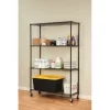Alera ALESW604818BL Steel 4-Tier Utility Shelving Unit (48-in W x 18-in D x 72-in H) Alera ALESW604818BL Steel 4-Tier Utility Shelving Unit (48-in W x 18-in D x 72-in H)