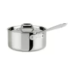 All-Clad 4203 Stainless Steel Tri-Ply Bonded Dishwasher Safe Sauce Pan with Lid Cookware, 3-Quart, Silver