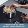 All-Clad 4204 with loop Stainless Steel Tri-Ply Bonded Dishwasher Safe Sauce Pan with Loop Helper Handle and Lid Cookware, 4-Quart, Silver All-Clad 4204 with loop Stainless Steel Tri-Ply Bonded Dishwasher Safe Sauce Pan