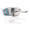 All-Clad 6203 SS Copper Core 5-Ply Bonded Dishwasher Safe Saucepan with Lid / Cookware, 3-Quart, Silver