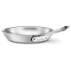 All-Clad BD55110 D5 Brushed 18.10 Stainless Steel 5-Ply Bonded Dishwasher Safe Fry Pan Saute Pan Cookware, 10-Inch, Silver