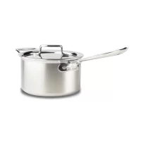 All-Clad 4206 Stainless Steel Tri-Ply Bonded Deep Saute Pan With Lid 6 QT.