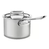 All-Clad BD55204 D5 Stainless Steel Sauce Pan Cookware, 4-Quart, Silver