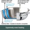 All-Clad BD55403 D5 Brushed Stainless Steel 5-ply Bonded Cookware, Saute Pan with lid, 3 quart, Silver