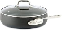 All-Clad E7853364 HA1 Hard Anodized Nonstick Dishwasher Safe PFOA Free Saute Pan Cookware, 4-Quart, Black
