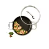 All-Clad E7854464 HA1 Hard Anodized Nonstick Dishwaher Safe PFOA Free Soup Stock Pot Cookware, 4-Quart, Black