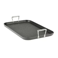 All-Clad E7954164 HA1 Hard Anodized Nonstick Dishwaher Safe PFOA Free Grande Grill Cookware, 13 20-Inch, Black, 13" x 20"