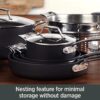 All-Clad Essentials Nonstick Hard Anodized Fry & Sauce Pan, 10.5 inch and 4 quart, Black