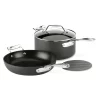 All-Clad Essentials Nonstick Hard Anodized Fry & Sauce Pan, 10.5 inch and 4 quart, Black