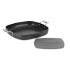 All-Clad Essentials Nonstick Hard Anodized Square Pan with Trivet, 13 inch, Black
