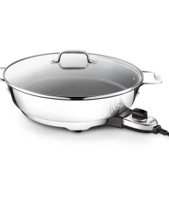All-Clad SK492 Electric Skillet with Adjustable Temperature Dial, 7 Quart, Stainless Steel