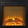 Ameriwood Home 1764296COM 47.24-in W Black Oak TV Stand with Fan-forced Electric Fireplace