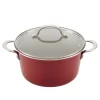 Ayesha Curry 10765 12pc Home Collection Nonstick Cookware Set, Sienna Red