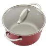 Ayesha Curry 10765 12pc Home Collection Nonstick Cookware Set, Sienna Red