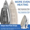 BEAUTURAL 1800-Watt Steam Iron with Digital LCD Screen, Double-Layer and Ceramic Coated Soleplate, 3-Way Auto-Off, 9 Preset Temperature and Steam Settings for Variable Fabric BEAUTURAL 1800-Watt Steam Iron with Digital LCD Screen, Double-Layer and Ceramic Coated Soleplate, 3-Way Auto-Off, 9 Preset Temperature and Steam Settings for Variable Fabric
