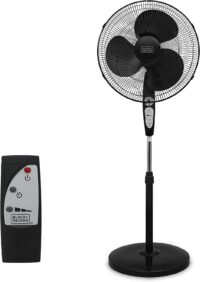 BLACK+DECKER BFSR18B 18 Inches Stand Fan with Remote, Black