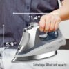 BLACK+DECKER Allure Professional Steam Iron, Comfort Grip, Stainless Steel Soleplate, Gray/Blue, D3030