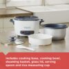 BLACK+DECKER RC516 16-Cup Cooked 8-Cup Uncooked Rice Cooker and Food Steamer, White