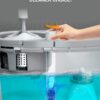 BOOMJOY Spin Mop and Bucket with Wringer Set, Easy Wring Mop for Floor Cleaning with 4 Microfiber Replacement Mop Head, Adjustable Stainless Steel Handle
