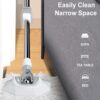 BOOMJOY Spin Mop and Bucket with Wringer Set, Easy Wring Mop for Floor Cleaning with 4 Microfiber Replacement Mop Head, Adjustable Stainless Steel Handle
