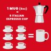 Bialetti Moka Express Iconic Stovetop Espresso Maker, Makes Real Italian Coffee, Moka Pot 3 Cups (4.3 Oz - 130 Ml), Aluminium, Silver