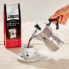 Bialetti Moka Express Iconic Stovetop Espresso Maker, Makes Real Italian Coffee, Moka Pot 3 Cups (4.3 Oz - 130 Ml), Aluminium, Silver