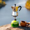 Bialetti Moka Express Iconic Stovetop Espresso Maker, Makes Real Italian Coffee, Moka Pot 3 Cups (4.3 Oz - 130 Ml), Aluminium, Silver