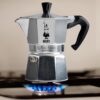 Bialetti Moka Express Iconic Stovetop Espresso Maker, Makes Real Italian Coffee, Moka Pot 3 Cups (4.3 Oz - 130 Ml), Aluminium, Silver