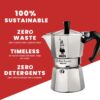 Bialetti Moka Express Iconic Stovetop Espresso Maker, Moka Pot 1 Cup Aluminium, Silver