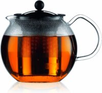 Bodum ASSAM Teapot, Glass Teapot with Stainless Steel Filter, 34 Ounce