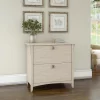 Bush Furniture Salinas Antique White 2-Drawer File Cabinet