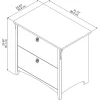 Bush Furniture Salinas Antique White 2-Drawer File Cabinet