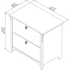 Bush Furniture Salinas Cape Cod Gray 2-Drawer File Cabinet