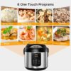 COMFEE' CRS5010BS Rice Cooker, 8-in-1 Stainless Steel Multi Cooker, Slow Cooker, Steamer, Saute, and Warmer, 5.2 QT, 20 Cups Cooked(10 Cups Uncooked), Brown Rice, Quinoa and Oatmeal, 8 One-Touch Programs