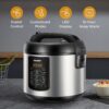 COMFEE' CRS5010BS Rice Cooker, 8-in-1 Stainless Steel Multi Cooker, Slow Cooker, Steamer, Saute, and Warmer, 5.2 QT, 20 Cups Cooked(10 Cups Uncooked), Brown Rice, Quinoa and Oatmeal, 8 One-Touch Programs