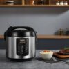 COMFEE' CRS5010BS Rice Cooker, 8-in-1 Stainless Steel Multi Cooker, Slow Cooker, Steamer, Saute, and Warmer, 5.2 QT, 20 Cups Cooked(10 Cups Uncooked), Brown Rice, Quinoa and Oatmeal, 8 One-Touch Programs