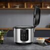 COMFEE' CRS5010BS Rice Cooker, 8-in-1 Stainless Steel Multi Cooker, Slow Cooker, Steamer, Saute, and Warmer, 5.2 QT, 20 Cups Cooked(10 Cups Uncooked), Brown Rice, Quinoa and Oatmeal, 8 One-Touch Programs