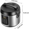 COMFEE' CRS5010BS Rice Cooker, 8-in-1 Stainless Steel Multi Cooker, Slow Cooker, Steamer, Saute, and Warmer, 5.2 QT, 20 Cups Cooked(10 Cups Uncooked), Brown Rice, Quinoa and Oatmeal, 8 One-Touch Programs